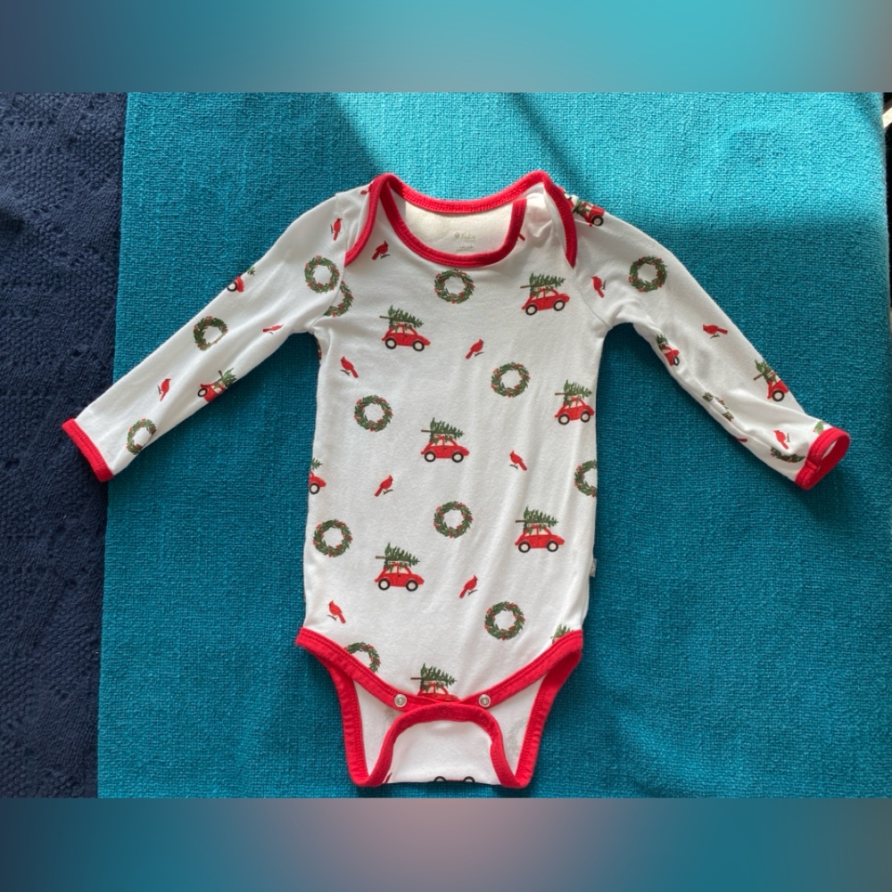 Kyte Baby - Long Sleeve Bodysuit in Wreath - size 12-18 months